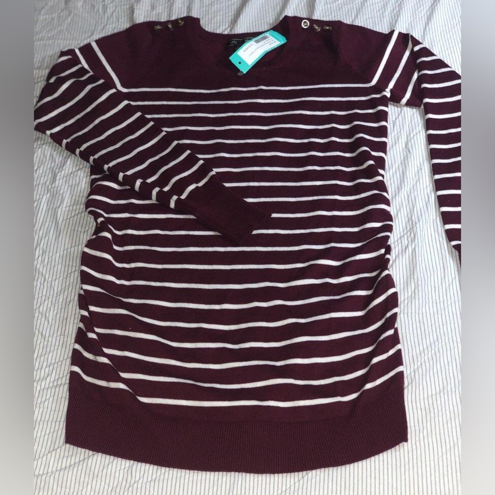 LETTY & ME Red & white stripe sweater